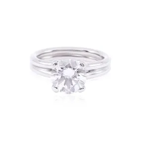 JON ANDERSON PLATINUM DIAMOND SOLITAIRE ENGAGEMENT RING WITH A 2.40CT ROUND BRILLIANT DIAMOND