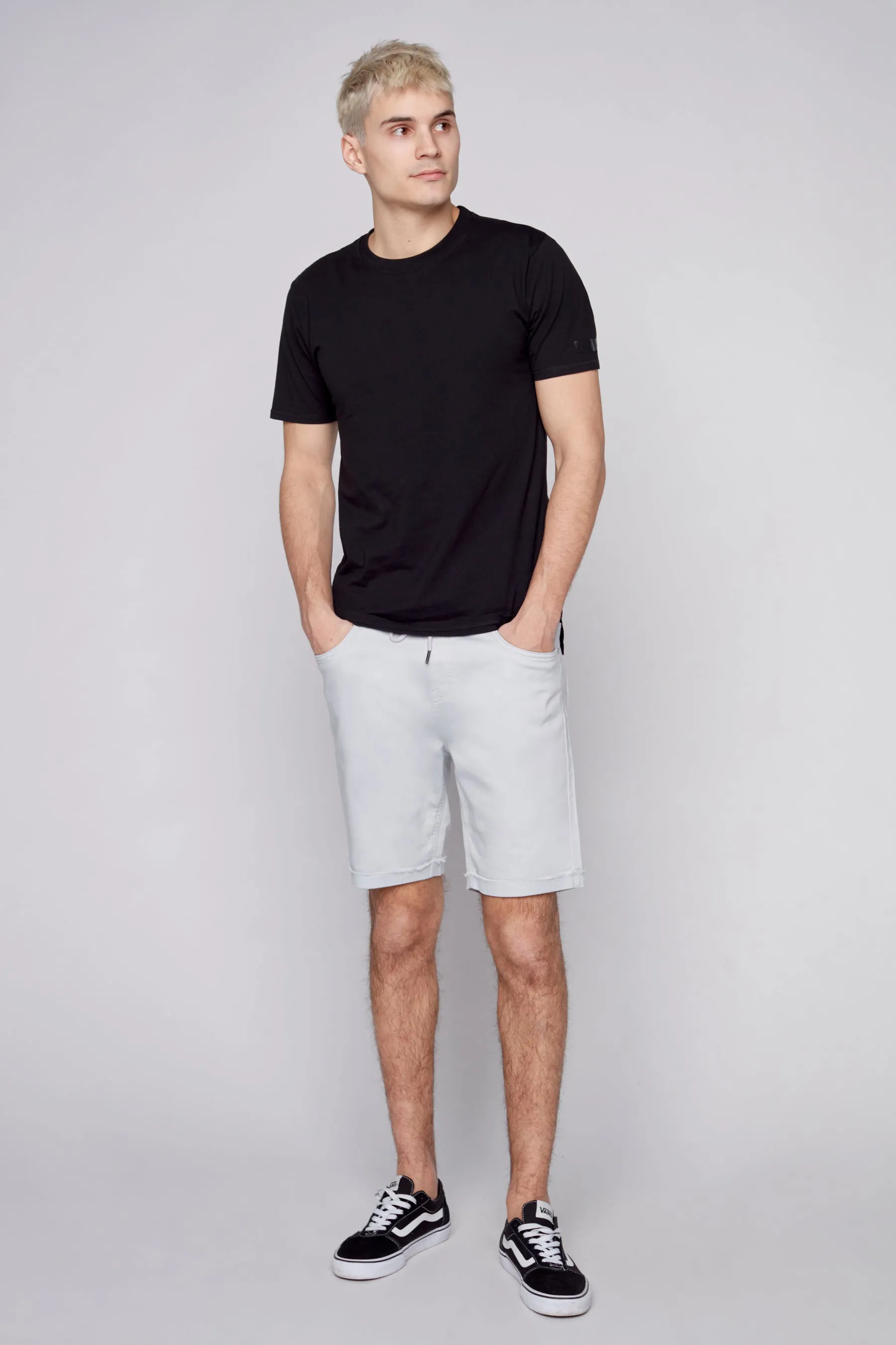 LENNON - Mens Rolled Up Shorts - Frost Blue