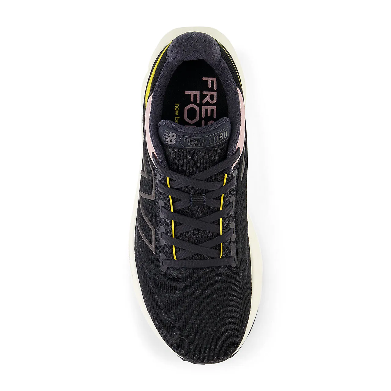 New Balance Fresh Foam X 1080 v13 (Womens) - Black with orb pink and ginger lemon