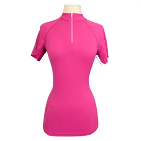 Noble Outfitters 'Ashley' Performance Short Sleeve in Hot Pink - Women's Large