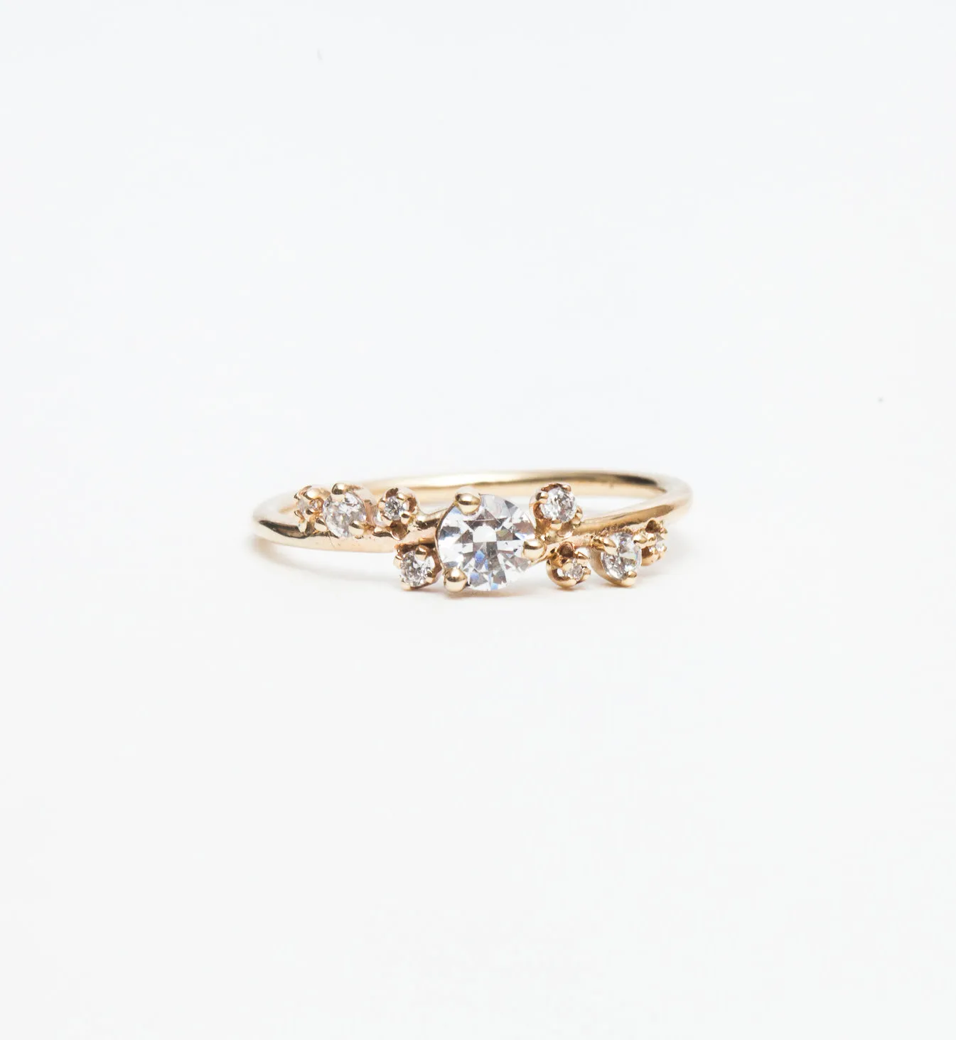 Organic Crossover Diamond Ring