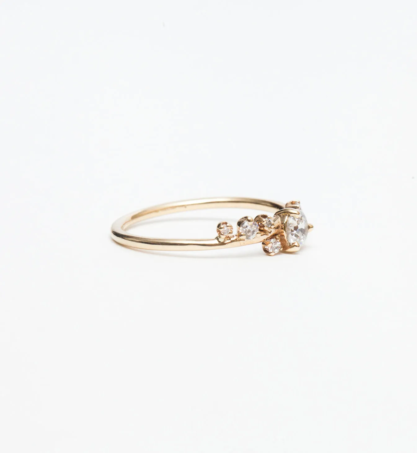 Organic Crossover Diamond Ring