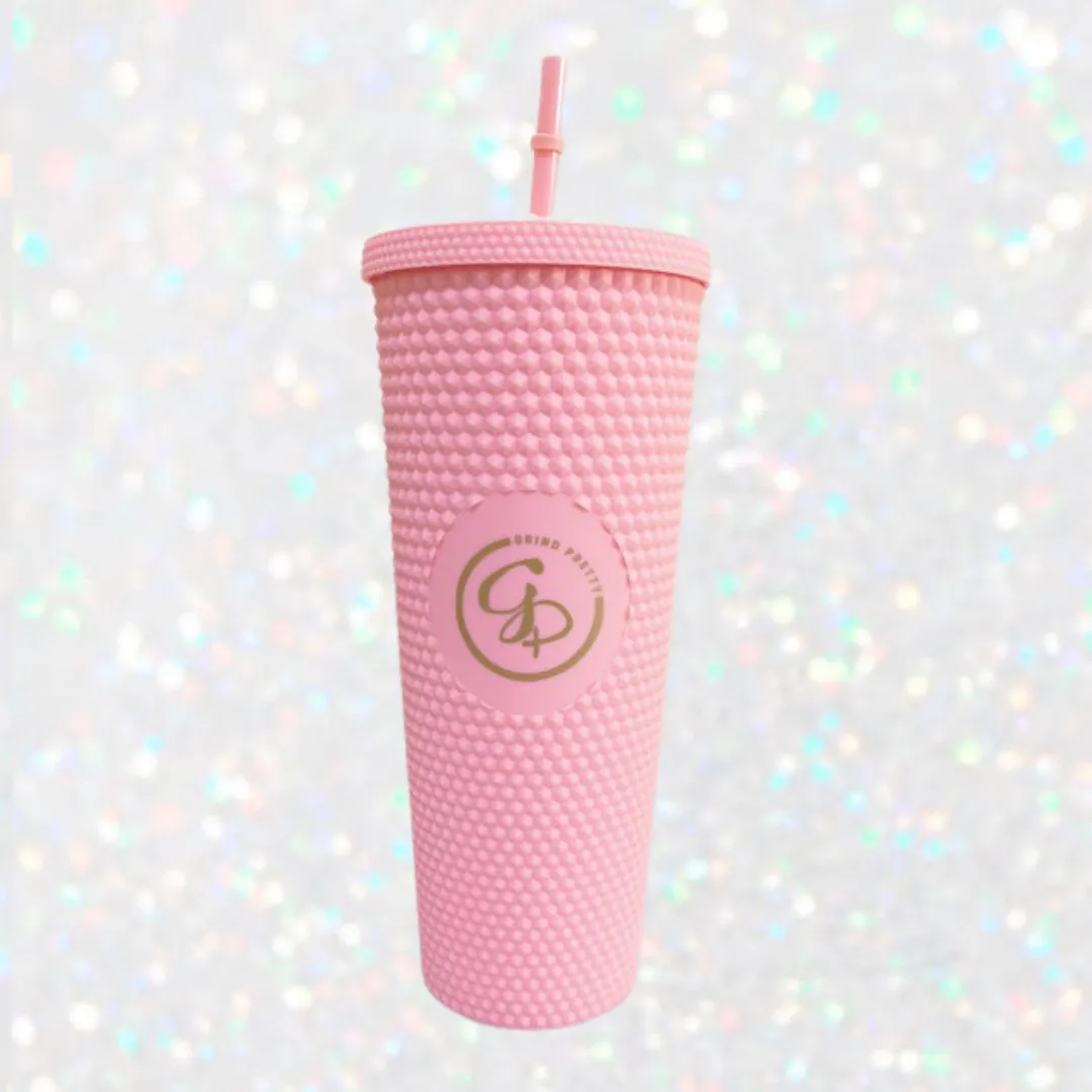 Pink Studded Grind Pretty Tumbler