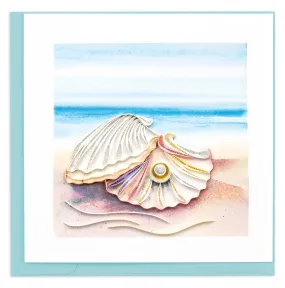 Quilling Card - Seashell & Pearl