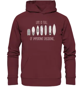 "Important Decisions" - Unisex Premium Organic Hoodie