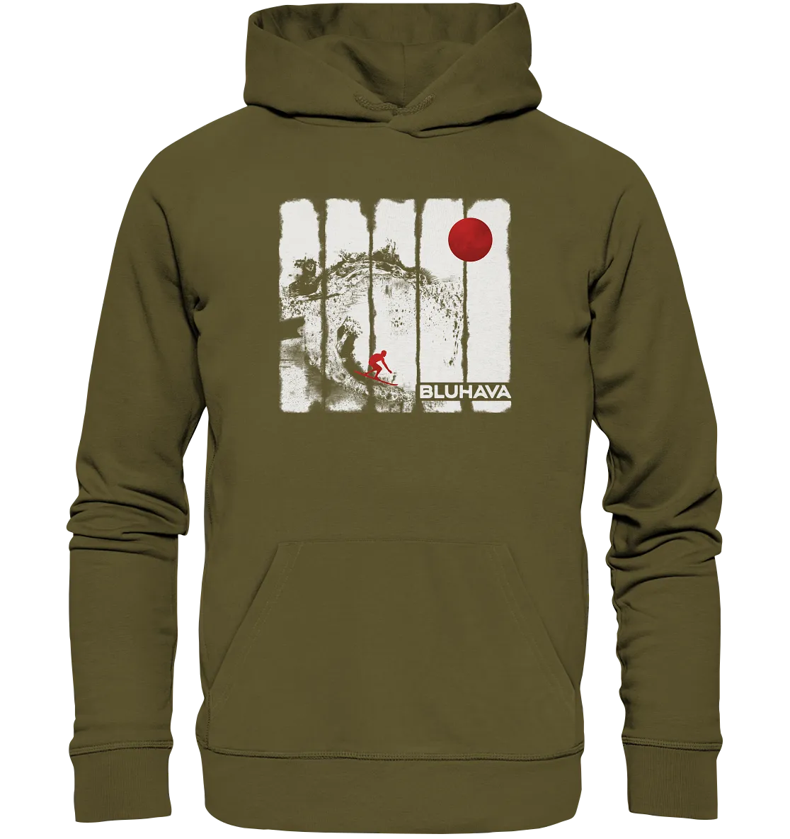 "Oceansplash Red Moon Driver" - Unisex Premium Organic Hoodie