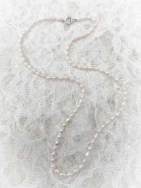 Rice Pearl Strand Necklace