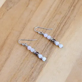 Rose Quartz and Moonstone Earrings