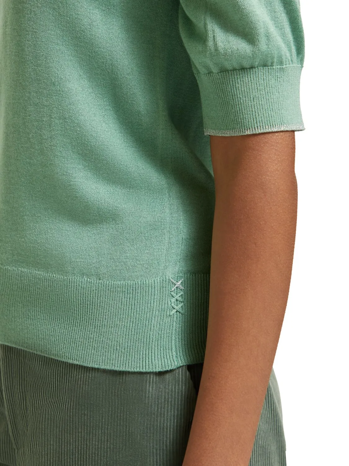 Short Sleeved Crew Neck Pullover | Frozen Mint