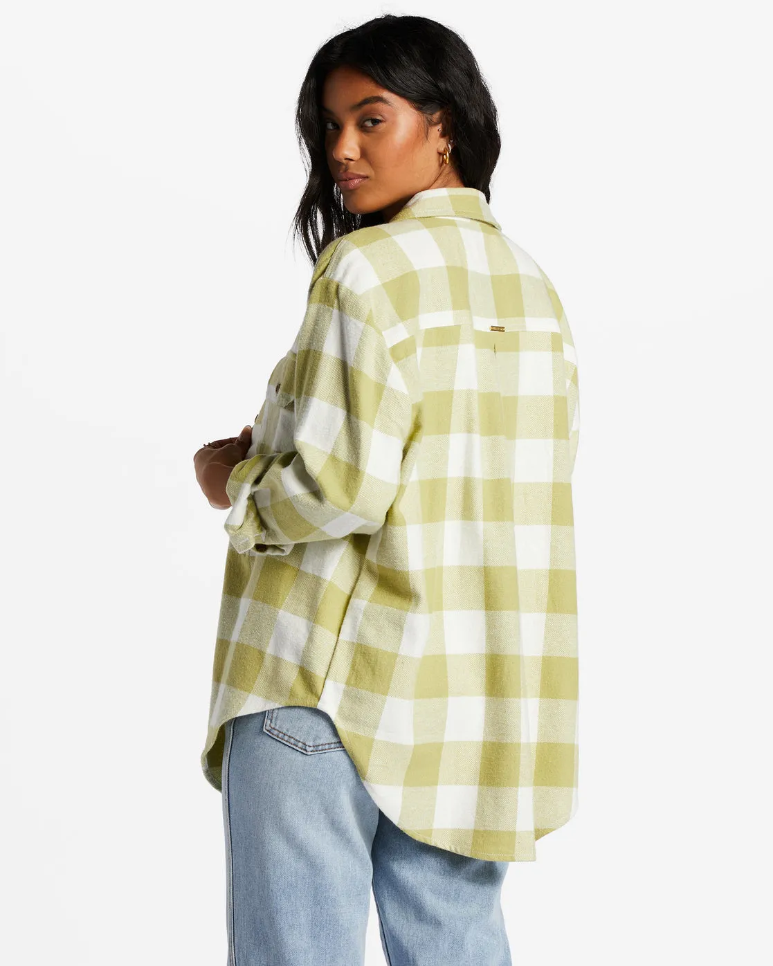 So Stoked Long Sleeve Flannel Shirt - Willow