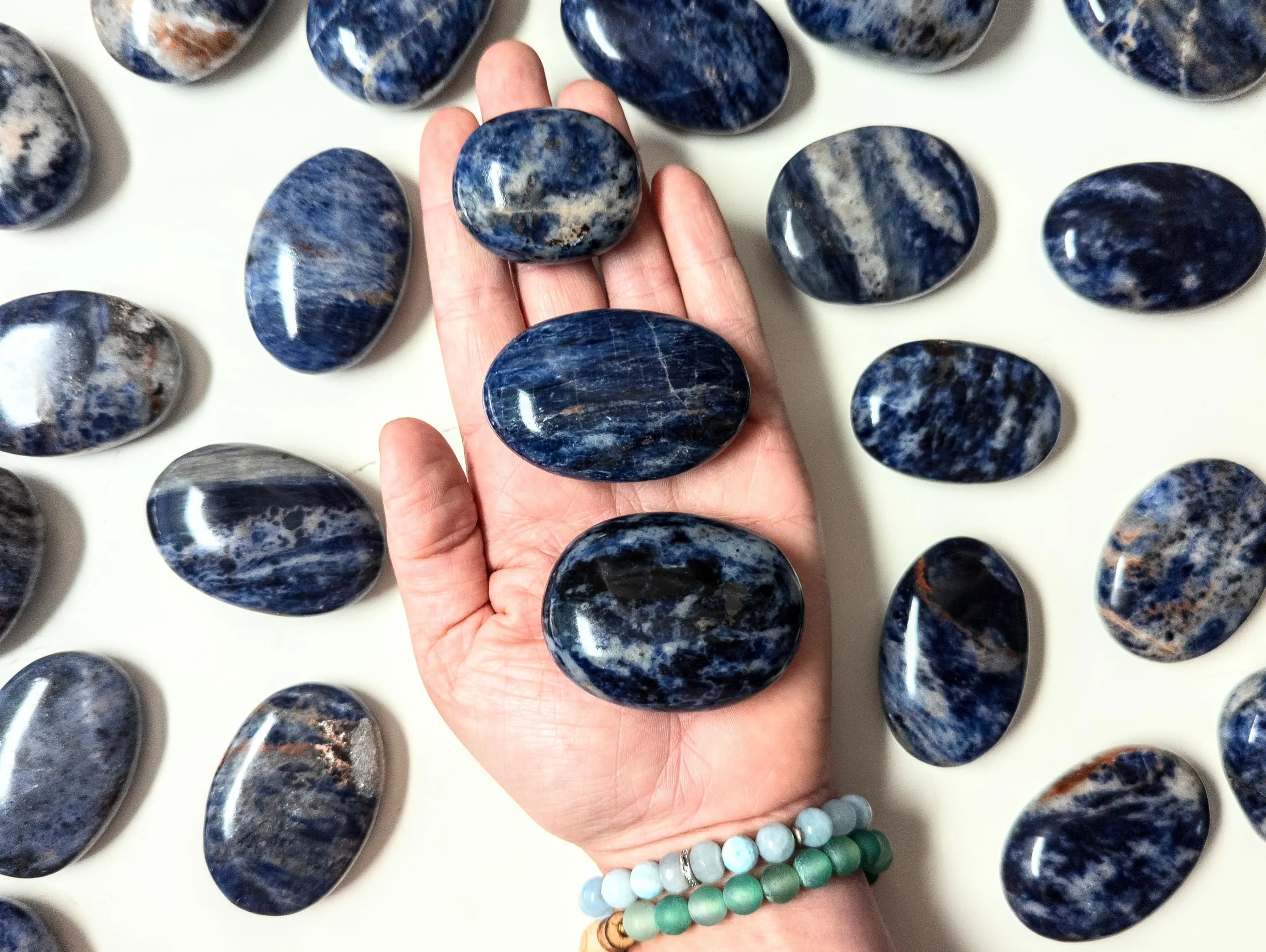 Sodalite Palm Stone