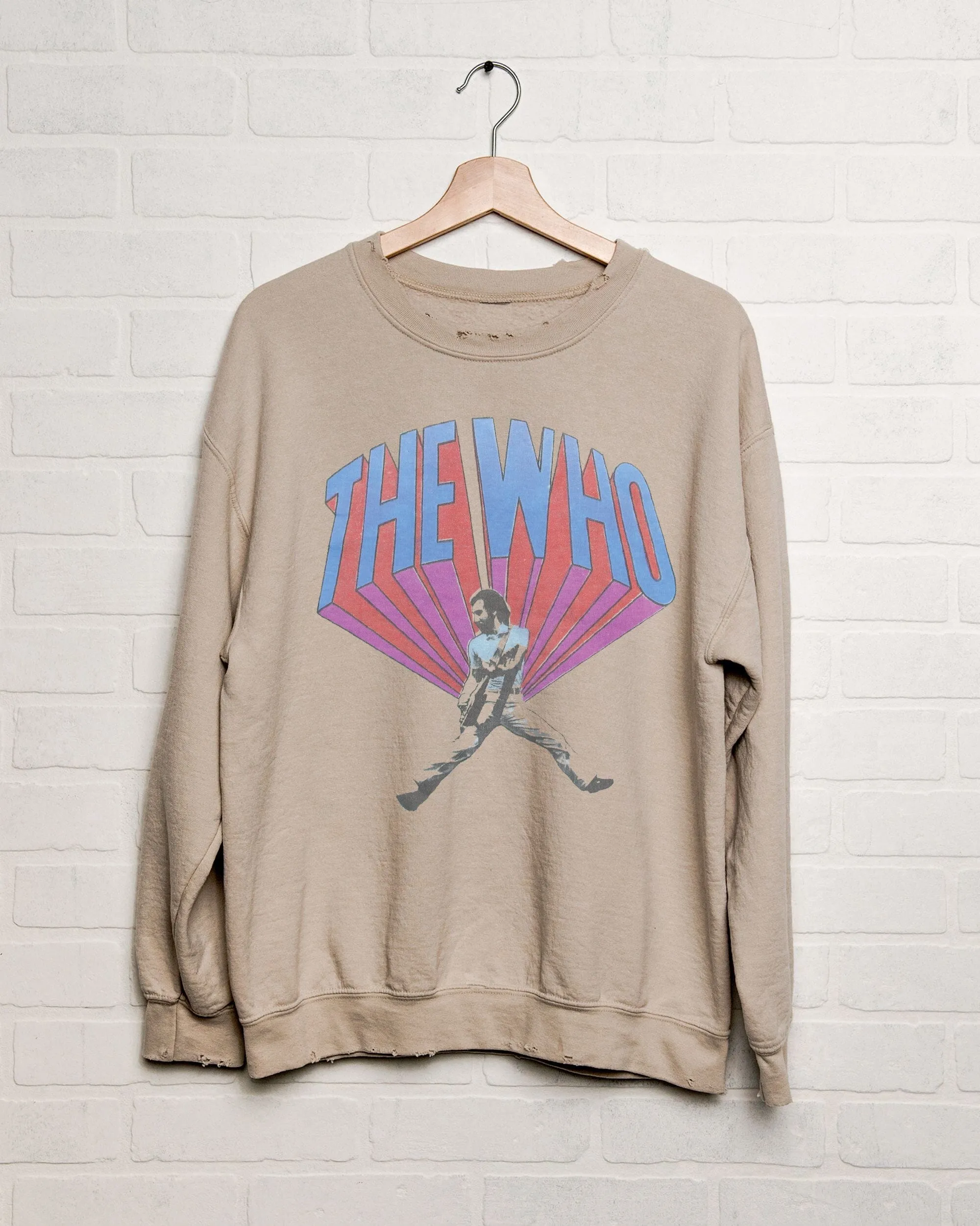 The Who Guitar Riff Sand Thrifted Sweatshirt