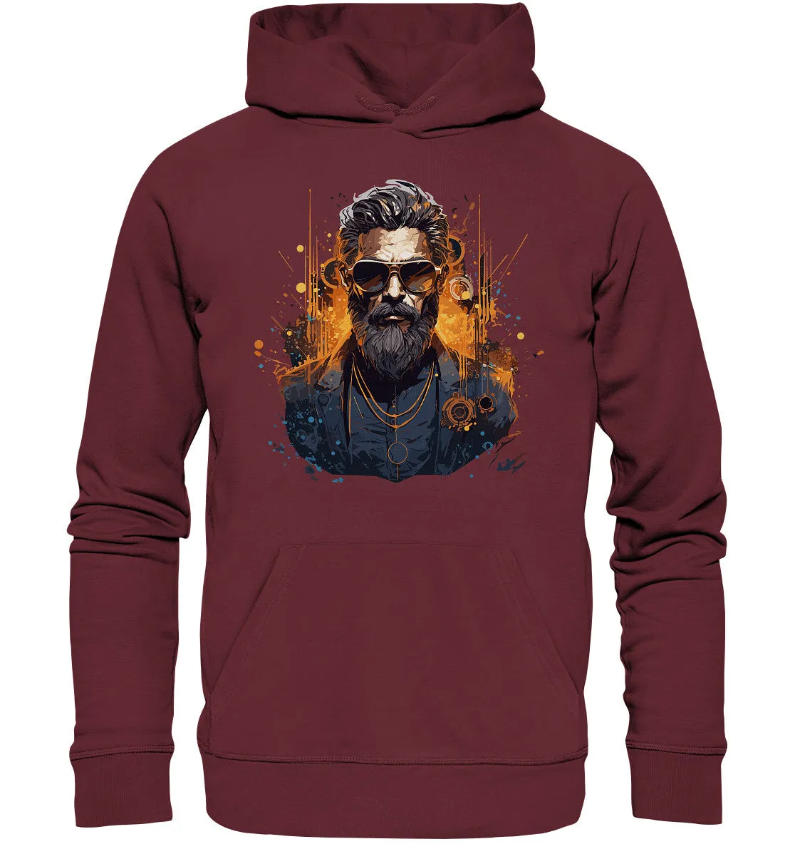 Unisex Bio-Hoodie mit Gentleman Motiv "Serious Beard"