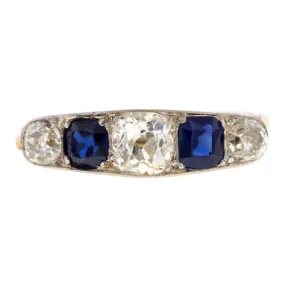 Victorian Diamond & Sapphire Ring