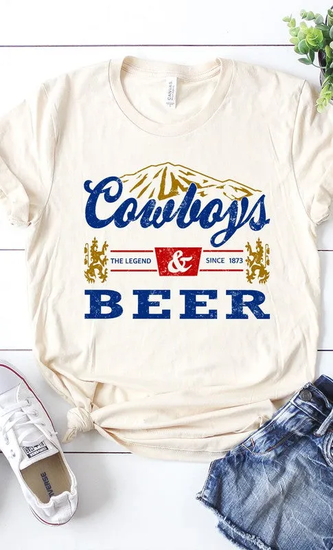 Vintage Western Cowboys Beer Graphic Tee