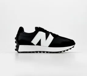 Womens New Balance 327 Black Black White Trainers